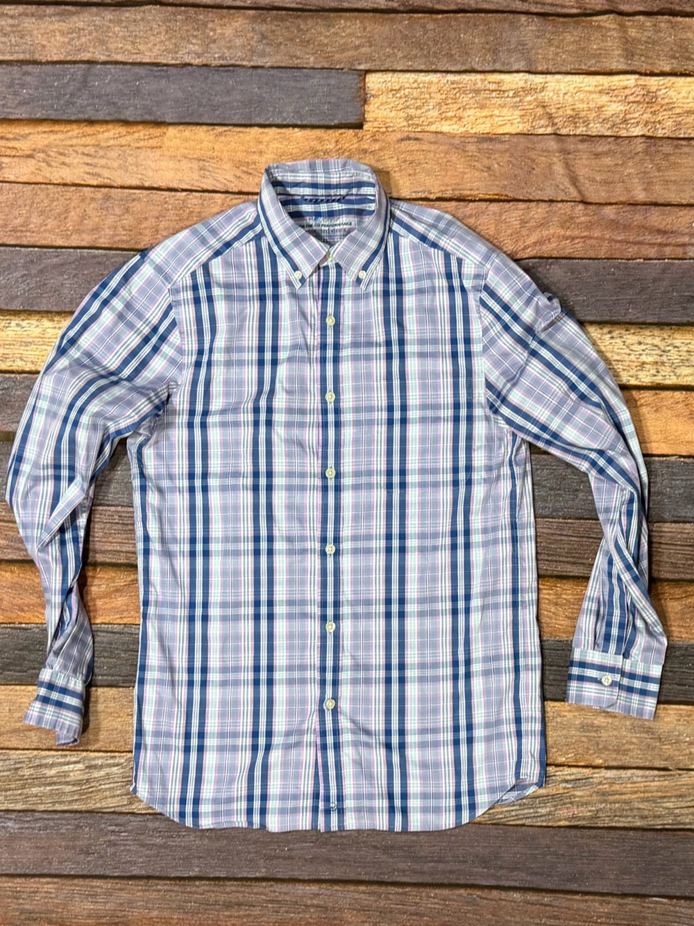 Vineyard Vines On The Go Performance Shirt Mens Multicolor OTG Long Sleeve